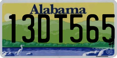 AL license plate 13DT565