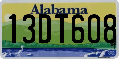 AL license plate 13DT608
