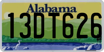 AL license plate 13DT626
