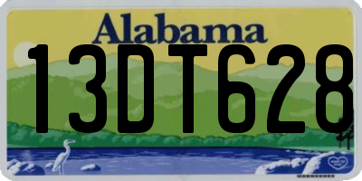 AL license plate 13DT628