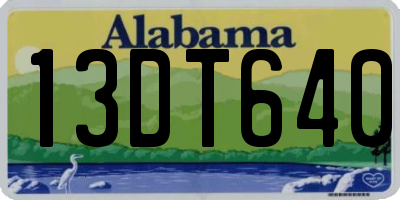 AL license plate 13DT640