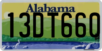 AL license plate 13DT660