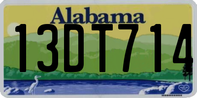 AL license plate 13DT714