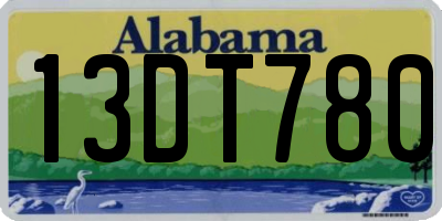 AL license plate 13DT780