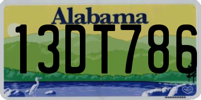 AL license plate 13DT786