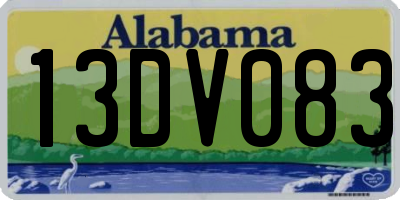 AL license plate 13DV083