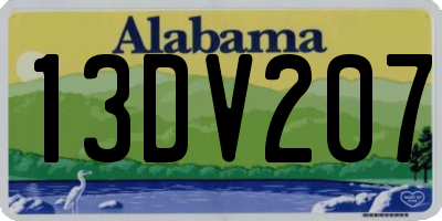 AL license plate 13DV207