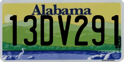 AL license plate 13DV291