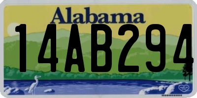 AL license plate 14AB294