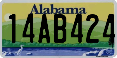 AL license plate 14AB424
