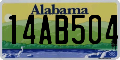 AL license plate 14AB504