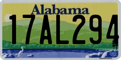 AL license plate 17AL294