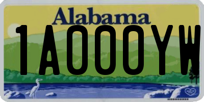 AL license plate 1A000YW