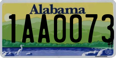 AL license plate 1AA0073