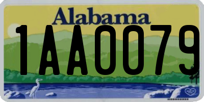 AL license plate 1AA0079