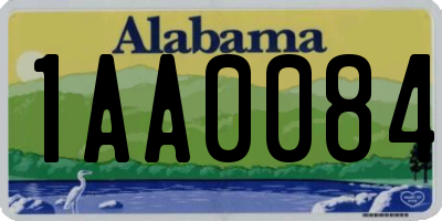 AL license plate 1AA0084