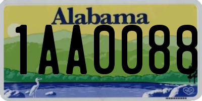 AL license plate 1AA0088