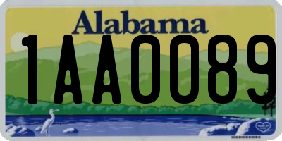 AL license plate 1AA0089