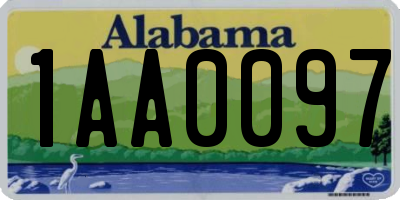 AL license plate 1AA0097