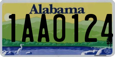 AL license plate 1AA0124