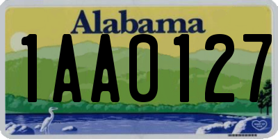 AL license plate 1AA0127