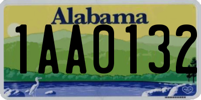 AL license plate 1AA0132