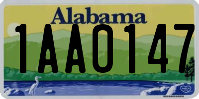 AL license plate 1AA0147