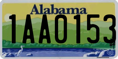 AL license plate 1AA0153