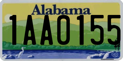 AL license plate 1AA0155