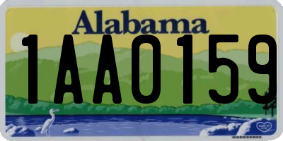 AL license plate 1AA0159