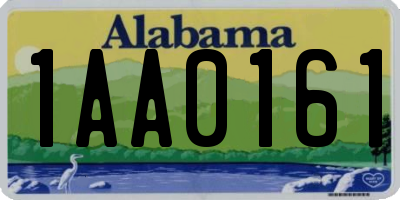 AL license plate 1AA0161