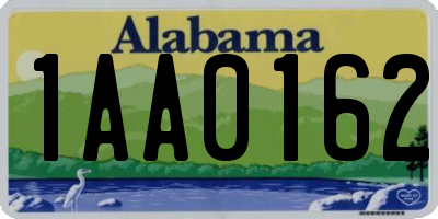 AL license plate 1AA0162