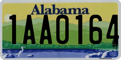 AL license plate 1AA0164