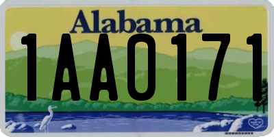 AL license plate 1AA0171