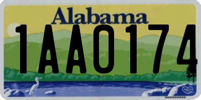 AL license plate 1AA0174