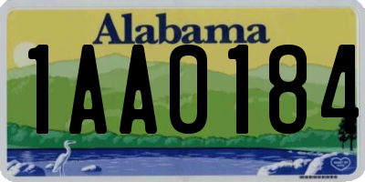 AL license plate 1AA0184