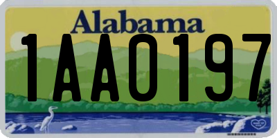 AL license plate 1AA0197