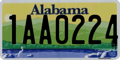 AL license plate 1AA0224