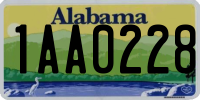 AL license plate 1AA0228