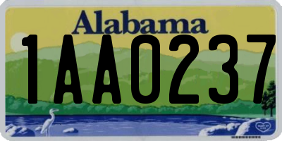 AL license plate 1AA0237