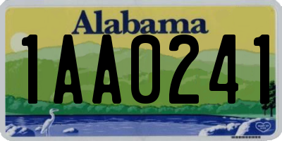 AL license plate 1AA0241