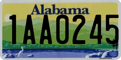 AL license plate 1AA0245