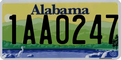 AL license plate 1AA0247