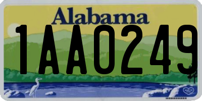 AL license plate 1AA0249