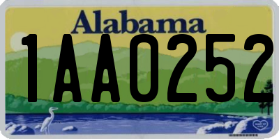 AL license plate 1AA0252