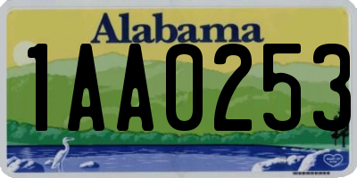 AL license plate 1AA0253