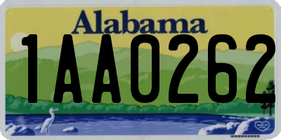 AL license plate 1AA0262
