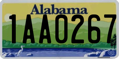 AL license plate 1AA0267