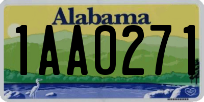 AL license plate 1AA0271