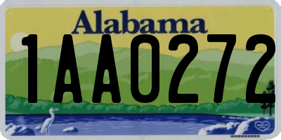 AL license plate 1AA0272